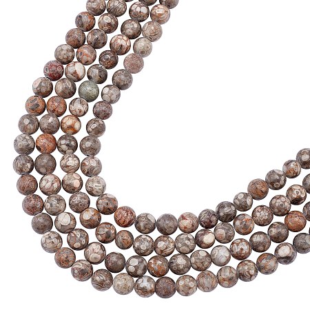 Arricraft About 192 Pcs 8mm Natural Stone Beads, Natural Maifanite Round Beads, Gemstone Loose Beads for Bracelet Necklace Jewelry Making (Hole: 1mm)