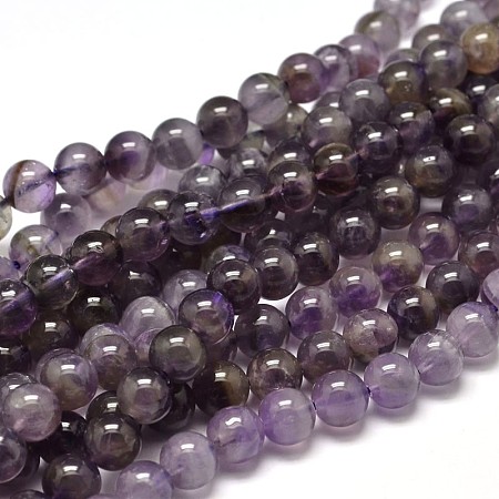 Arricraft Natural Amethyst Round Bead Strands, Grade BC, 6mm, Hole: 1mm, about 63~65pcs/strand, 15.3 inches