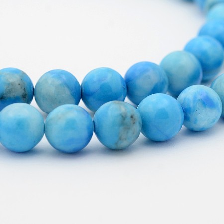 ARRICRAFT Natural Gemstone Dyed Round Bead Strands, 6mm, Hole: 1mm, about 68pcs/strand, 15.7 inches