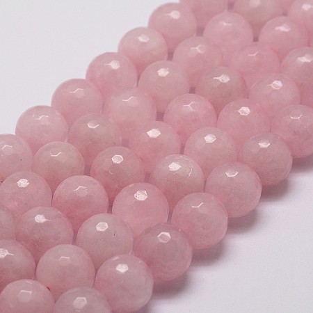 Arricraft Natural Rose Quartz Beads Strands, Faceted, Round, 6mm, Hole: 1mm, about 61pcs/strand, 14.9 inches~15.1 inches