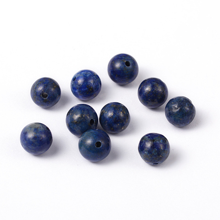 Arricraft Natural Lapis Lazuli Round Beads, Lapis Lazuli, 8mm, Hole: 1mm