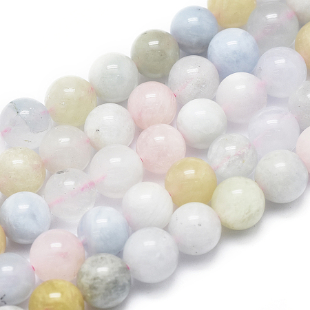 ARRICRAFT Natura Morganite Beads Strands, Round, 6mm, Hole: 0.5mm, about 60pcs/Strand, 15.75 inches(40cm)