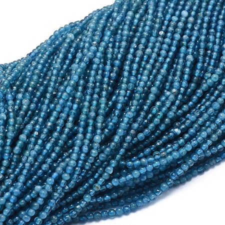 ARRICRAFT Natural Apatite Beads Strands, Round, 2mm, Hole: 0.5mm, about 195pcs/strand, 15.35 inches(39cm)
