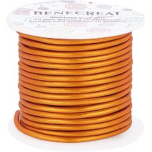 BENECREAT 9 Gauge Matte Jewelry Craft Wire 55 Feet Tarnish Resistant Aluminum Wire for Gardening Sculpting Model Skeleton Making (Bright Brown)