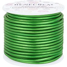 BENECREAT 9 Gauge Matte Aluminum Wire 55 Feet Tarnish Resistant Jewelry Craft Wire for Gardening Sculpting Model Skeleton Making, Green