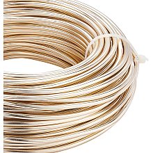 BENECREAT 82 Feet 9 Gauge Jewelry Craft Wire Aluminum Wire Bendable Metal Sculpting Wire for Bonsai Trees, Floral, Arts Crafts Making, Champagne Yellow