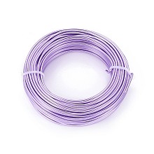 Honeyhandy Round Aluminum Wire, Bendable Metal Craft Wire, for DIY Jewelry Craft Making, Lilac, 9 Gauge, 3.0mm, 25m/500g(82 Feet/500g)