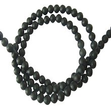 ARRICRAFT 10 Strands 15.5" 6mm Round Frosted Black Agate Natural Gemstone Beads Strands, About 65pcs/Strand