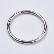 Honeyhandy Iron Linking Rings, Platinum, 35.5x2.8mm