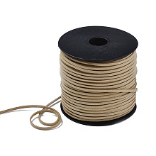 Honeyhandy Eco-Friendly Faux Suede Cord, Faux Suede Lace, Tan, 3.0x1.4mm, about 98.42 yards(90m)/roll