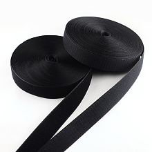 Honeyhandy Adhesive Hook and Loop Tapes, Magic Taps with 50% Nylon and 50% Polyester, Black, 30mm, about 25m/roll, 2rolls/group