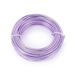 Honeyhandy Round Aluminum Wire, Bendable Metal Craft Wire, for DIY Jewelry Craft Making, Lilac, 9 Gauge, 3.0mm, 25m/500g(82 Feet/500g)