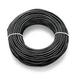 Honeyhandy Aluminum Wire, Bendable Metal Craft Wire, for DIY Jewelry Craft Making, Black, 9 Gauge, 3.0mm, 25m/500g(82 Feet/500g)