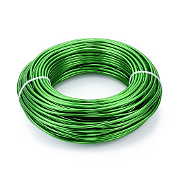 Honeyhandy Round Aluminum Wire, Bendable Metal Craft Wire, for DIY Jewelry Craft Making, Green, 9 Gauge, 3.0mm, 25m/500g(82 Feet/500g)