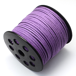 Honeyhandy Eco-Friendly Faux Suede Cord, Faux Suede Lace, Dark Orchid, 3.0x1.4mm, about 98.42 yards(90m)/roll