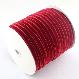 Honeyhandy 1/8 inch Single Face Velvet Ribbon, FireBrick, 1/8 inch(3.2mm), about 200yards/roll(182.88m/roll)