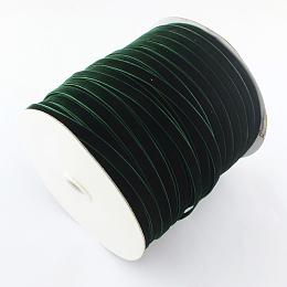 Honeyhandy 1/8 inch Single Face Velvet Ribbon, Dark Green, 1/8 inch(3.2mm), about 200yards/roll(182.88m/roll)