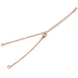 Honeyhandy 201 Stainless Steel Bracelet Making, with Cable Chain and Lobster Claw Clasps, Rose Gold, 5 inch~5-1/4 inch(12.7~13.4cm), 1.5mm, Hole: 1.5mm