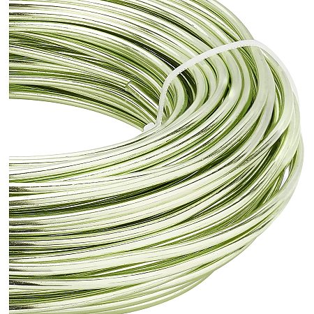 BENECREAT 82 Feet 9 Gauge Jewelry Craft Wire Aluminum Wire Bendable Metal Sculpting Wire for Bonsai Trees, Floral, Arts Crafts Making, Lawn Green