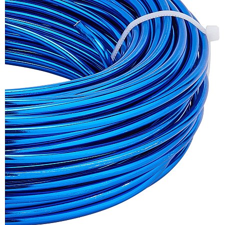 BENECREAT 82 Feet 9 Gauge Jewelry Craft Wire Aluminum Wire Bendable Metal Sculpting Wire for Bonsai Trees, Floral, Arts Crafts Making, Royal Blue