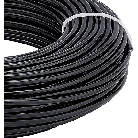 BENECREAT 82 Feet 9 Gauge Jewelry Craft Wire Aluminum Wire Bendable Metal Sculpting Wire for Bonsai Trees, Floral, Arts Crafts Making, Black