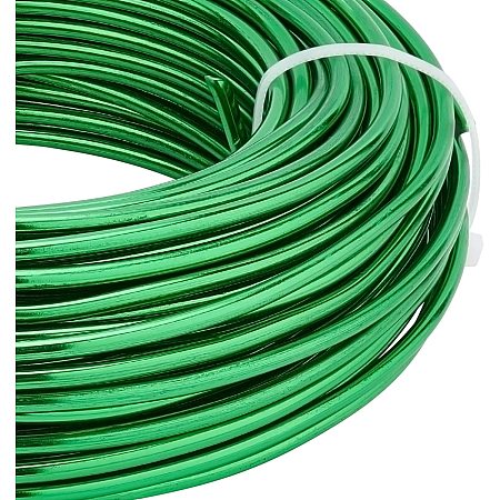 BENECREAT 82 Feet 9 Gauge Jewelry Craft Wire Aluminum Wire Bendable Metal Sculpting Wire for Bonsai Trees, Floral, Arts Crafts Making, Green