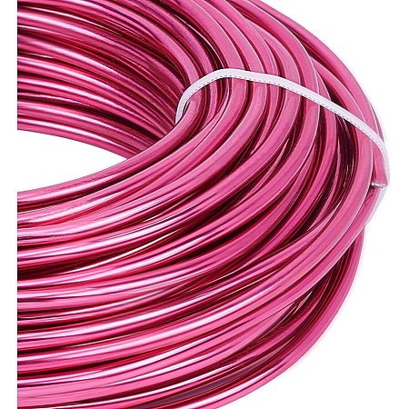 BENECREAT 65 Feet 7 Gauge Aluminum Wire Bendable Metal Sculpting Wire for Bonsai Trees, Floral, Home Decors and Other Arts Crafts Making, Cerise