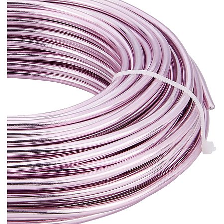 BENECREAT 65 Feet 7 Gauge Aluminum Wire Bendable Metal Sculpting Wire for Bonsai Trees, Floral, Home Decors and Other Arts Crafts Making, Hot Pink