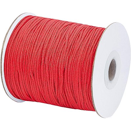 ARRICRAFT 1 Roll 140 Yards 1.5mm Nylon Cord for Chinese Knotting, Kumihimo, Beading, Macramé, Jewelry Making, Sewing- Red