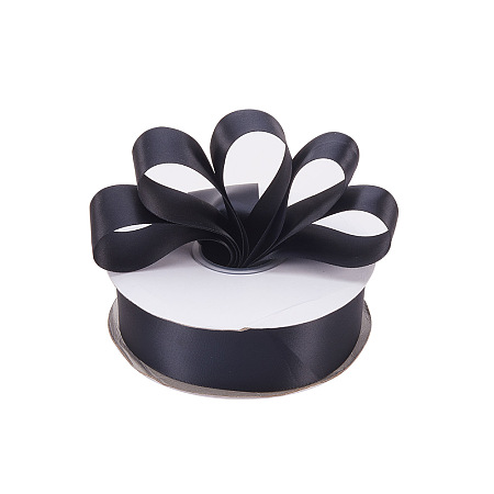 PandaHall Elite 1 Roll 1-1/2 Inch Double Face Satin Fabric Ribbon Black for Gift Package Wrapping, Hair Bow Clips Making, Crafting, Sewing, Wedding Decorations Each 50 Yards