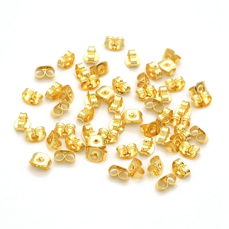 ARRICRAFT 304 Stainless Steel Ear Nuts, Earring Backs, Golden, 6x4x3mm, Hole: 0.7mm