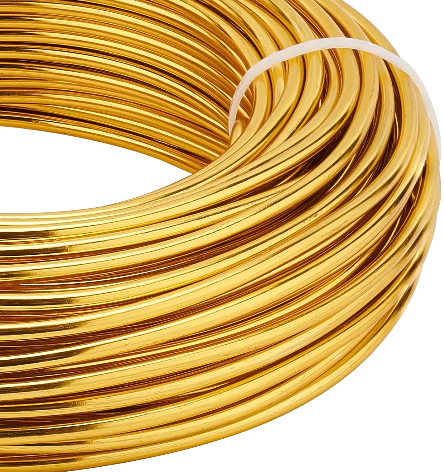 BENECREAT 82 Feet 9 Gauge Gold Jewelry Craft Wire Aluminum Wire