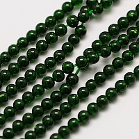 ARRICRAFT Synthetic Green Goldstone Round Beads Strands, 2mm, Hole: 0.8mm, about 184pcs/strand, 16 inches