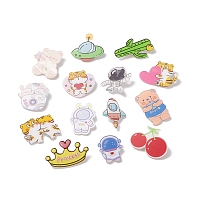 Acrylic Brooch Pin, Cartoon Badge for Backpack Clothes, Mixed Color, 29.5~48x27~50x7~8mm