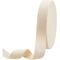 NBEADS 54.68 Yards(50m)/Roll Cotton Tape Ribbons, Herringbone Cotton Webbings, 40mm Wide Flat Cotton Herringbone Cords for Home Decor, Wrapping Gifts, Sewing DIY Crafts, Antique White