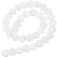 CHGCRAFT 80Pcs Heart Shaped Beads Natural Beads Polished Beads for Craft DIY Jewelry Making Beads Garland Mixed