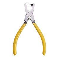 PandaHall Elite 1 Set Size 136x91x9.5mm Iron Hole Punch Plier for Jewelry Making Craft Tool Color Yellow