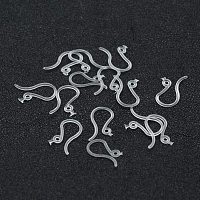 Arricraft About 100 Pcs Hypo Allergenic White Environmental Plastic Fish Earring Hooks Wires for DIY Jewelry Findings