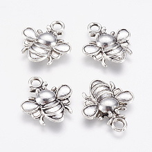 Honeyhandy Alloy Pendants, Bees, Antique Silver, 21.5x19x3mm, Hole: 3mm