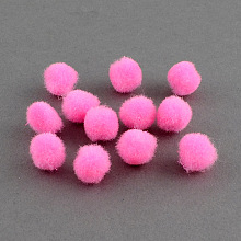 Honeyhandy DIY Doll Craft Pom Pom Yarn Pom Pom Balls, Hot Pink, 10mm, about 2000pcs/bag