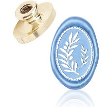 CRASPIRE Wax Seal Stamp Head Olive Branch Sealing Stamp Oval Heads Only Removable Sealing Brass Stamp Head for Decorating Wedding Letters Invitations Envelopes Gift Packing