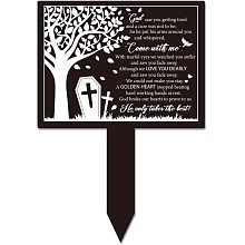 GLOBLELAND Memorial Remembrance Plaque Stake Acrylic Plaque Memorial Commemoratory Sign Garden Remembrance Decoration for Yard Lawn Grave