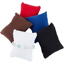 Pandahall Elite 5 Colors 20 Pcs Small Velvet Bracelet Watch Pillows Jewelry Tray Bracelet Bangle Watch Display Pillows for Watch Box Jewelry Display Stand Organizer Showcase Bracelets