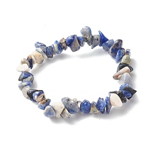 Honeyhandy Natural Sodalite Beads Stretch Bracelets for Children, Inner Diameter: 1-7/8 inch(4.8~5.1cm)