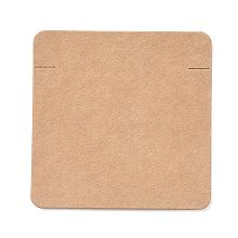 Honeyhandy Blank Kraft Paper Bracelets Display Cards, Square, BurlyWood, 6x6x0.05cm