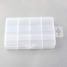 NBEADS 10 Pack Clear Plastic Jewelry Dividers Box Organizer, 12 Grids Adjustable Jewelry Bead Case Storage Container for Beads Small Items Craft Findings Storage