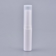 Honeyhandy DIY Empty Lipstick Bottle, Lip Gloss Tube, Lip Balm Tube, with Cap, White, 8.3x1.5cm, Capacity: 4ml(0.13 fl. oz)