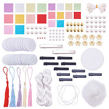 SUNNYCLUE Traditional Japanese Tsumami Hair Decorative Ornament Accessories Kits DIY Kanzashi Hair Clip Pins Making Craft For Women and Girl's Kimono Hanfu