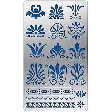 BENECREAT 4x7" Floral Metal Stencils Vintage Ornaments Journal Stencils for Bullet Journaling, Wood Painting and Crafting