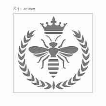 GORGECRAFT Plastic Drawing Painting Stencils Templates, Square, Bees Pattern, 30x30cm